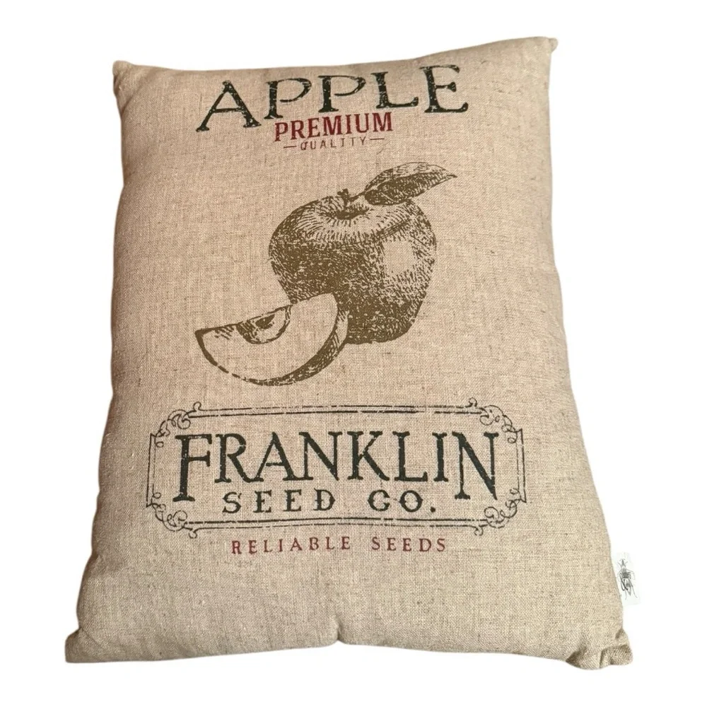 Tan Fall Apple Throw Pillow